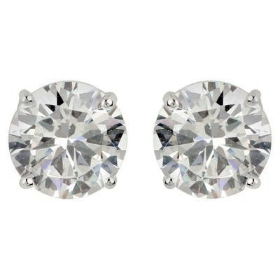 Sterling Silver Cubic Zirconia Round Stud Earring | Target