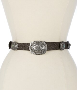 Double D Ranch Lil Concho Leather Belt | Dillard's | Dillard's