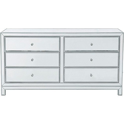 Dresser 6 drawers 60in. W x 18in. D x 32in. H in antique  silver paint - Walmart.com | Walmart (US)