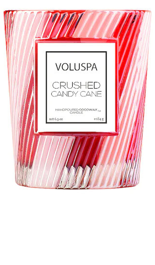 Voluspa Crushed Candy Cane 6.5oz Classic Candle in Red. | Revolve Clothing (Global)