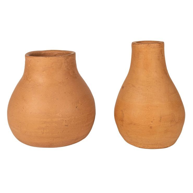 Set of 2 Shaped Terracotta Vases - Foreside Home & Garden | Target
