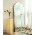 Vlush Full Length Mirror, 65"x22" Arched Floor Mirror, Full Body Standing Mirror with Aluminum Fr... | Walmart (US)
