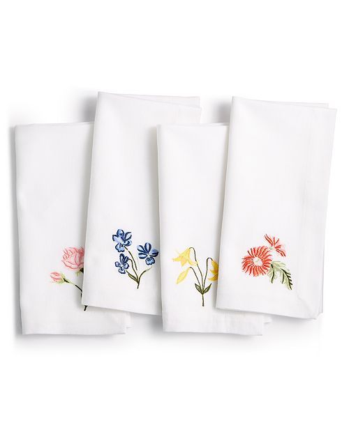 Easter Floral Napkins, Set of 4, Created for Macy's | Macys (US)
