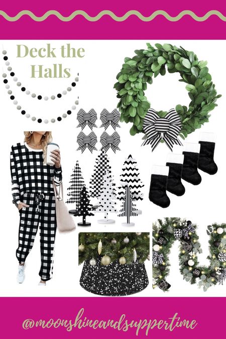 Black and White Christmas Home Decor / Wreaths / Christmas Porch Decor 

#LTKSeasonal #LTKfindsunder50 #LTKHoliday