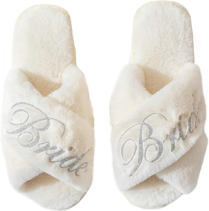 Bridal Slipper Bridesmaid Gifts Bridal Shower Wedding Bridesmaid Bridal Shower Bachelorette Gifts | Amazon (US)