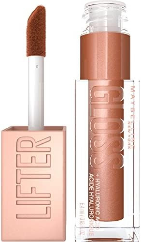 Maybelline New York Lifter Gloss High Shine Lip Gloss with Hyaluronic Acid, Bronzed, 18 Bronze | Amazon (US)