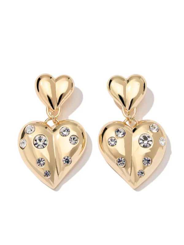 Carolina Herrera heart-shaped Earrings | Gold | FARFETCH UK | Farfetch Global