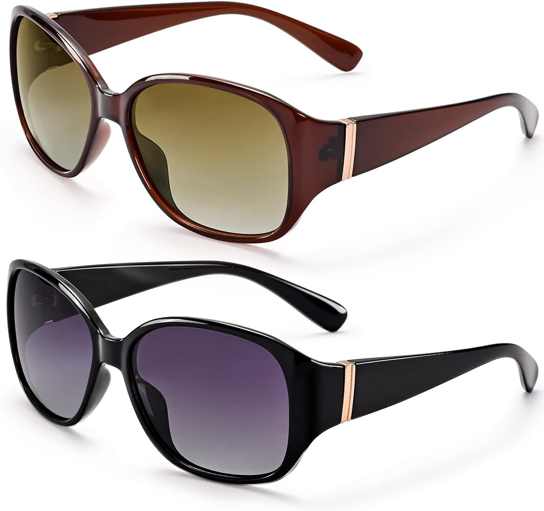 EYEGUARD Polarized Sunglasses for Women Retro Vintage Driving Sun glasses UV400 Protection | Amazon (US)