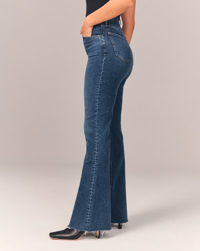 Women's Curve Love Ultra High Rise Flare Jean | Women's Bottoms | Abercrombie.com | Abercrombie & Fitch (US)