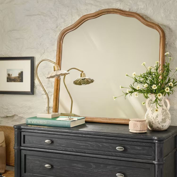 Olivia Wood Framed Mantel Mirror | Magnolia