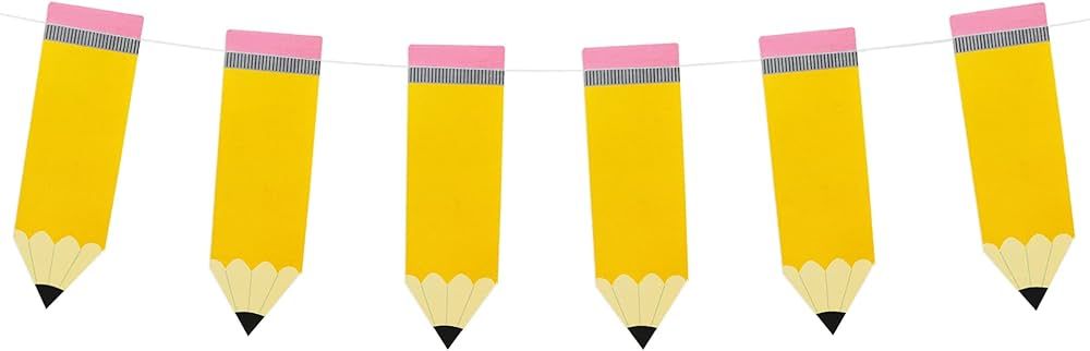 Partyprops Pencil Banner | Pencil Garland | Kindergarten Banner | Classroom Decor | Pencil Party ... | Amazon (US)