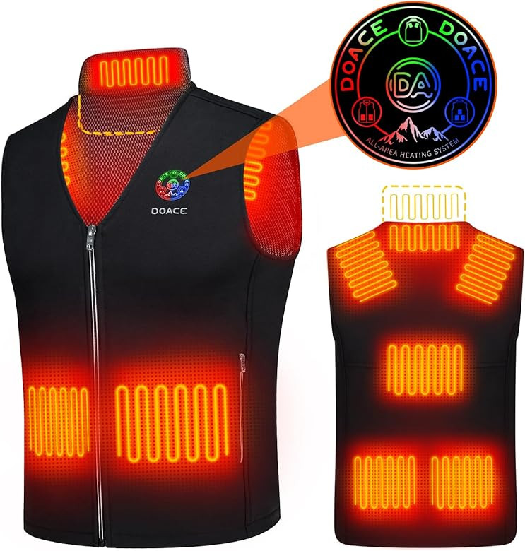 DOACE Heated Vest for Men & Women, Smart heated Jacket, Battery Not Included | Amazon (US)