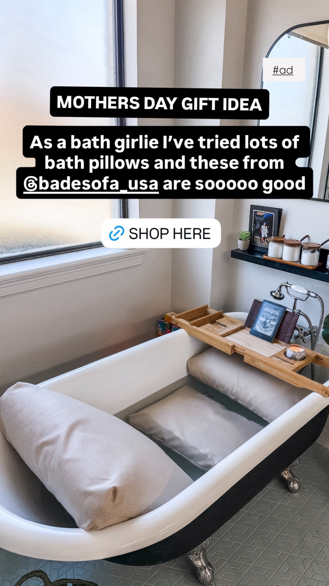 MOTHERS DAY GIFT IDEA

As a bath girlie, I’ve tried lots of bath pillows, and these from @BADESOFA® are soooo good

#LTKselfcare #LTKmomlife