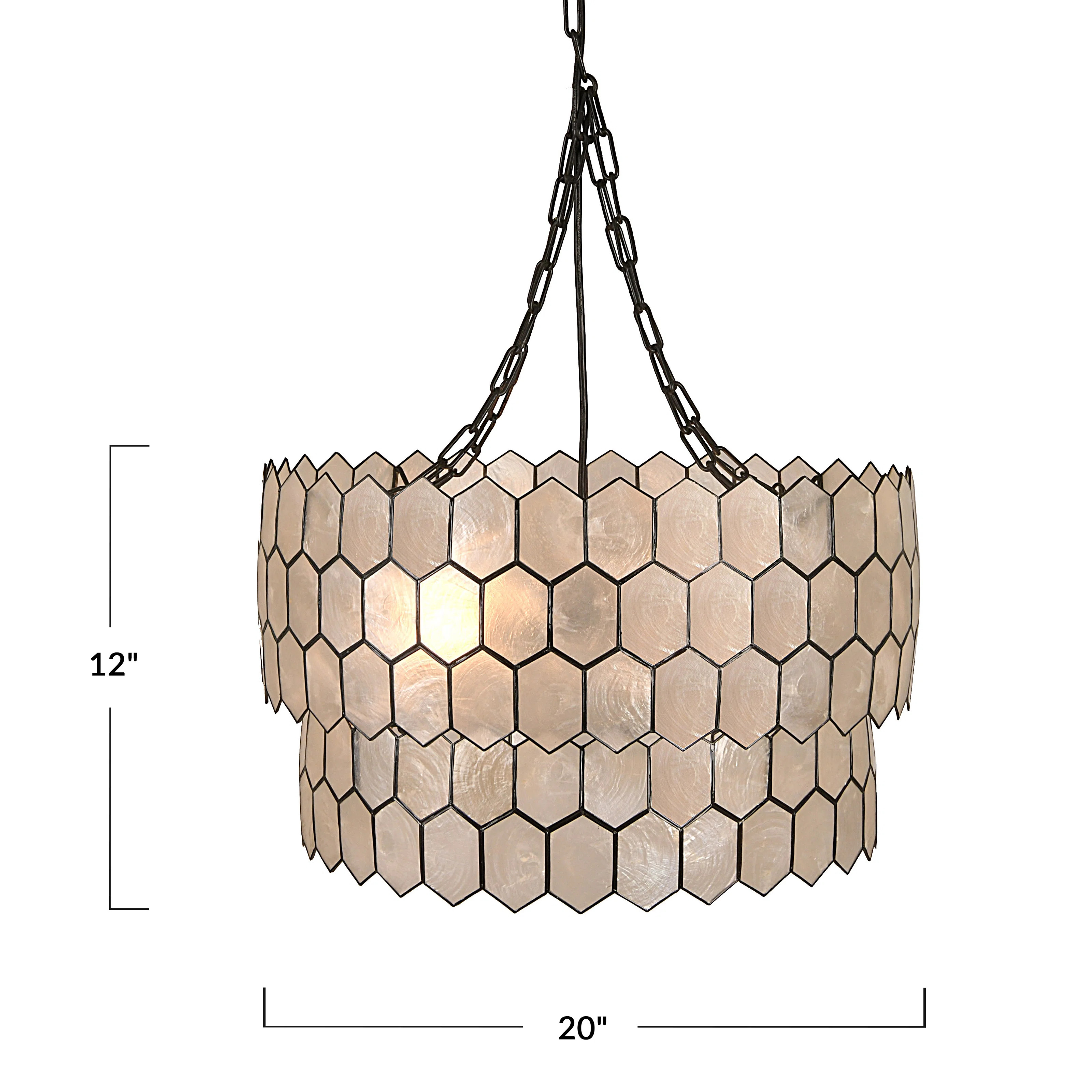 Carlisle 2-Tier Capiz Honeycomb Chandelier | Wayfair North America