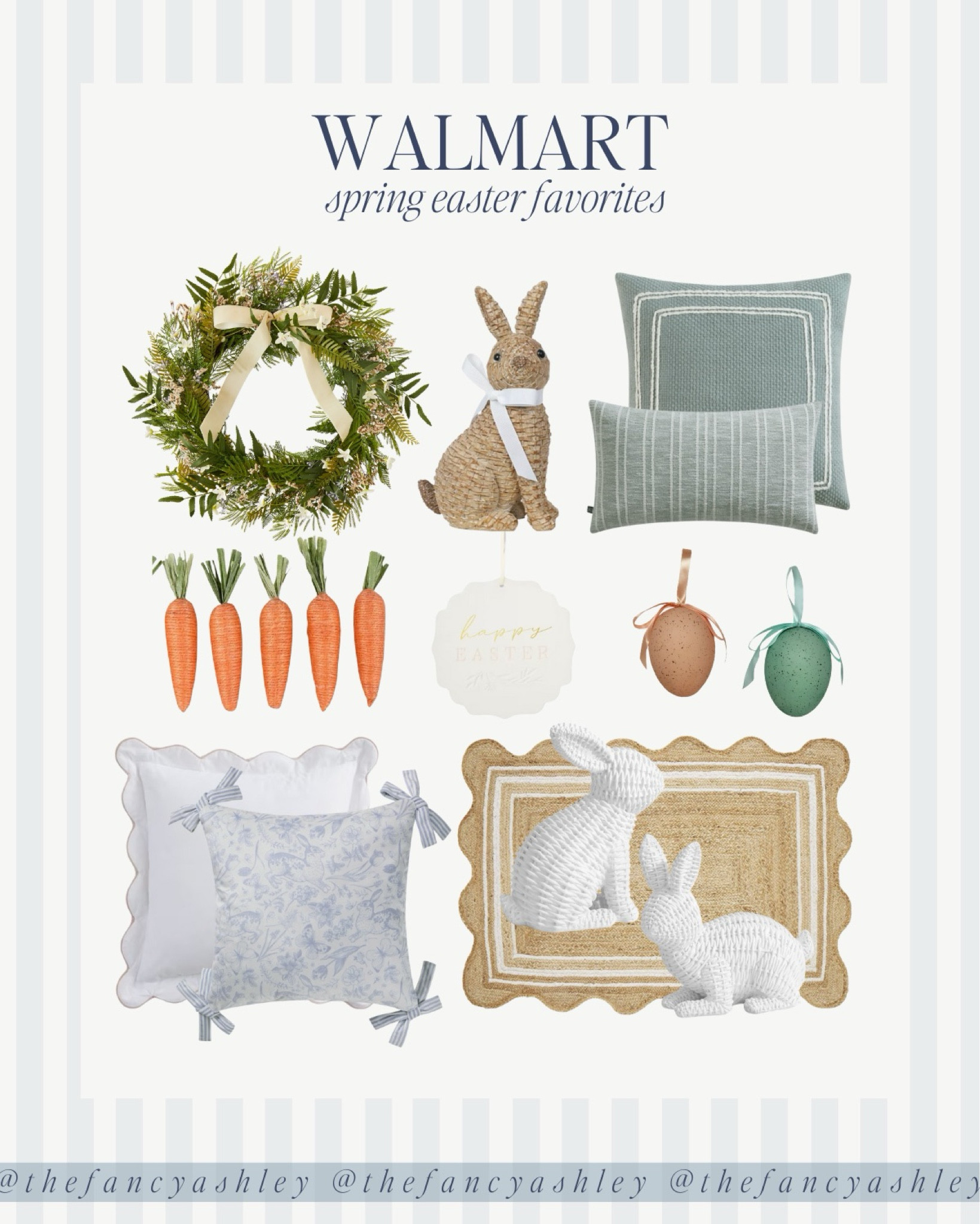 Walmart Easter decor that's SO cute and all under $25?! Rattan bunnies, darling wreaths, springy pillows, and eggs-perfection!

#LTKSeasonal #LTKHome #LTKFindsUnder50