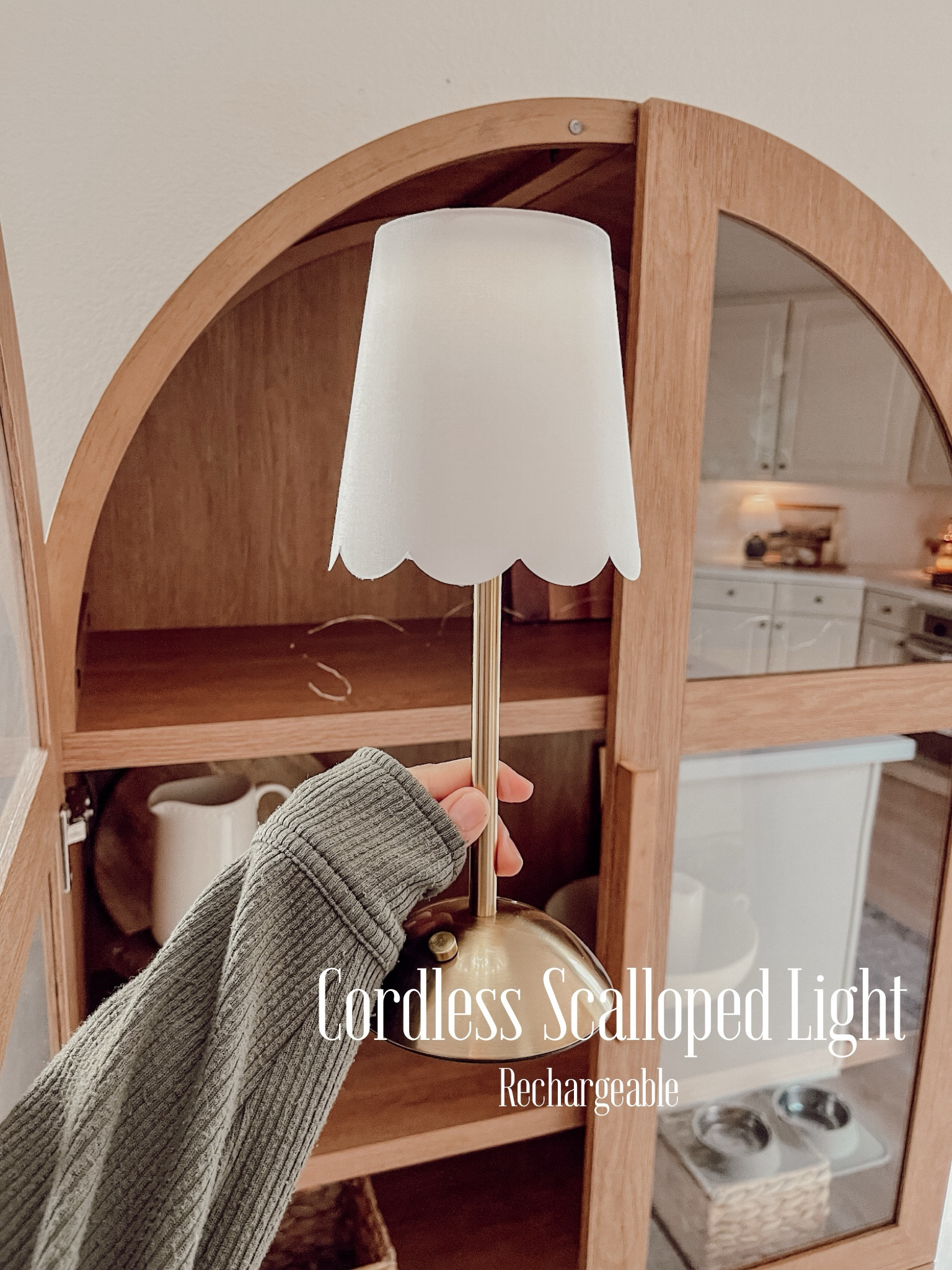 The cutest scalloped, rechargeable lamp from Walmart! 

#LTKSaleAlert #LTKHome #LTKFindsUnder50