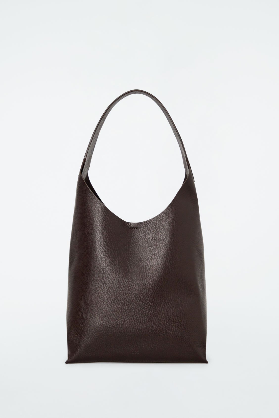 SERIF MINI TOTE - LEATHER - DARK BROWN - COS | COS UK