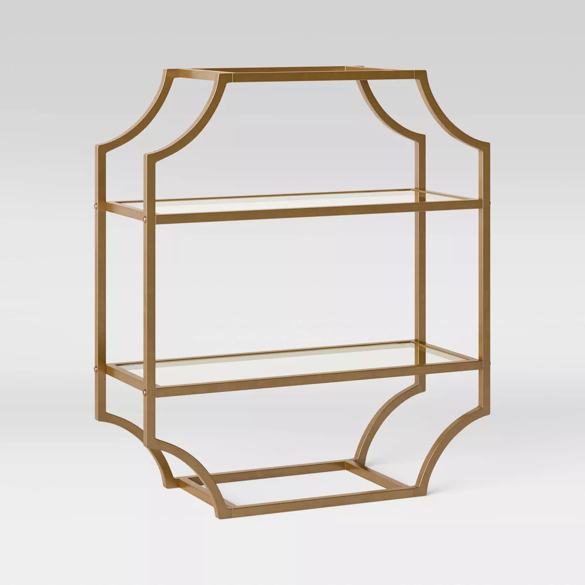 Metal/Glass Wall Cabinet Brass - Threshold™ | Target