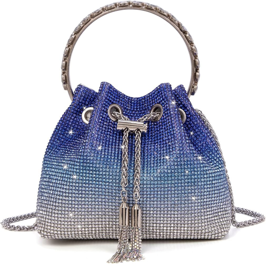 Bling Crystal Rhinestone Purse for Women Sparkly Clutch Handbag Crossbody Bag for Evening Wedding... | Amazon (US)