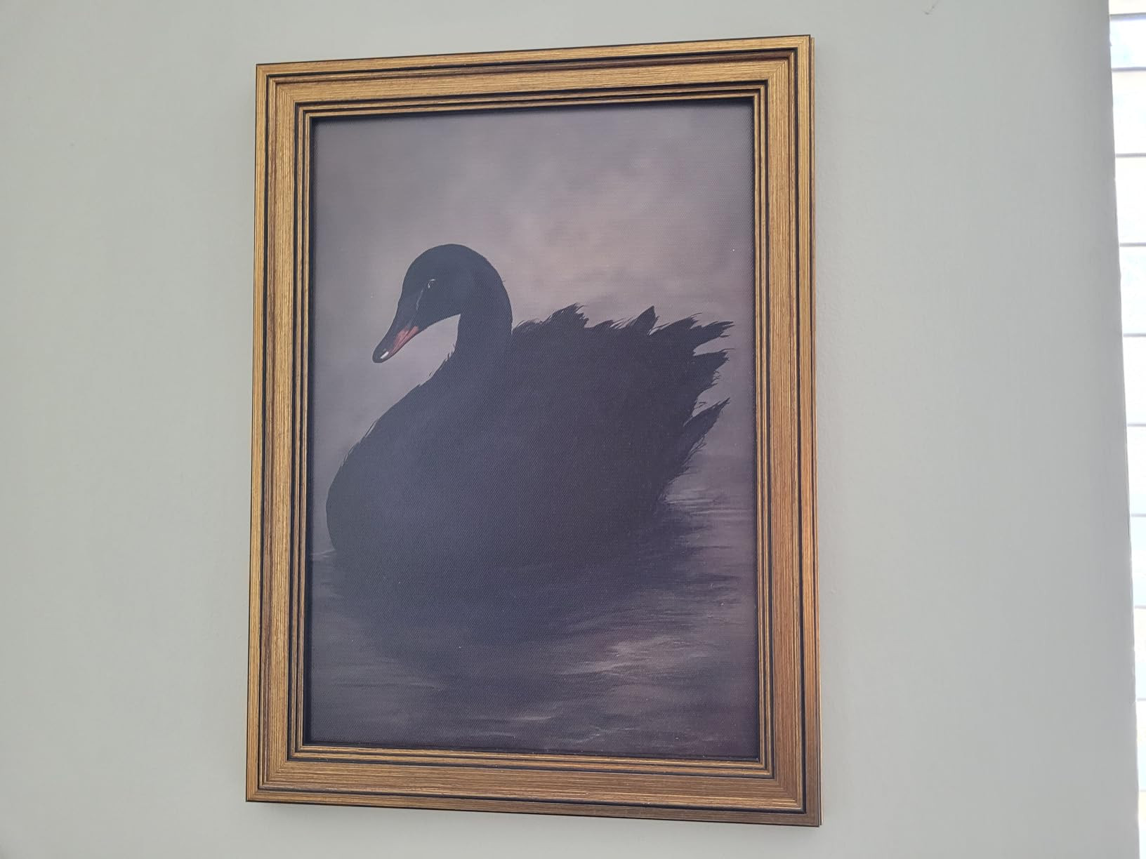 Gold Framed Swan Wall Art, Vintage Black Swan Pictures Wall Decor, Moody Canvas Prints, Dark Acad... | Amazon (US)