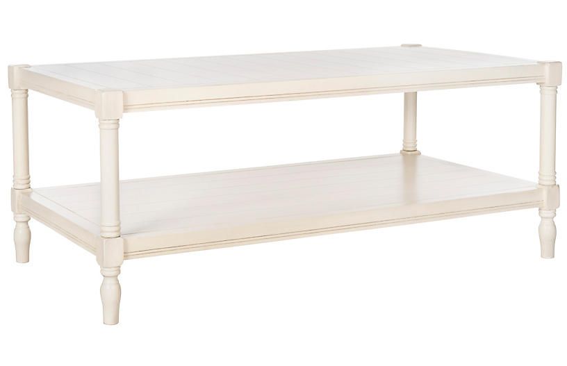 Bennett Coffee Table, White | One Kings Lane