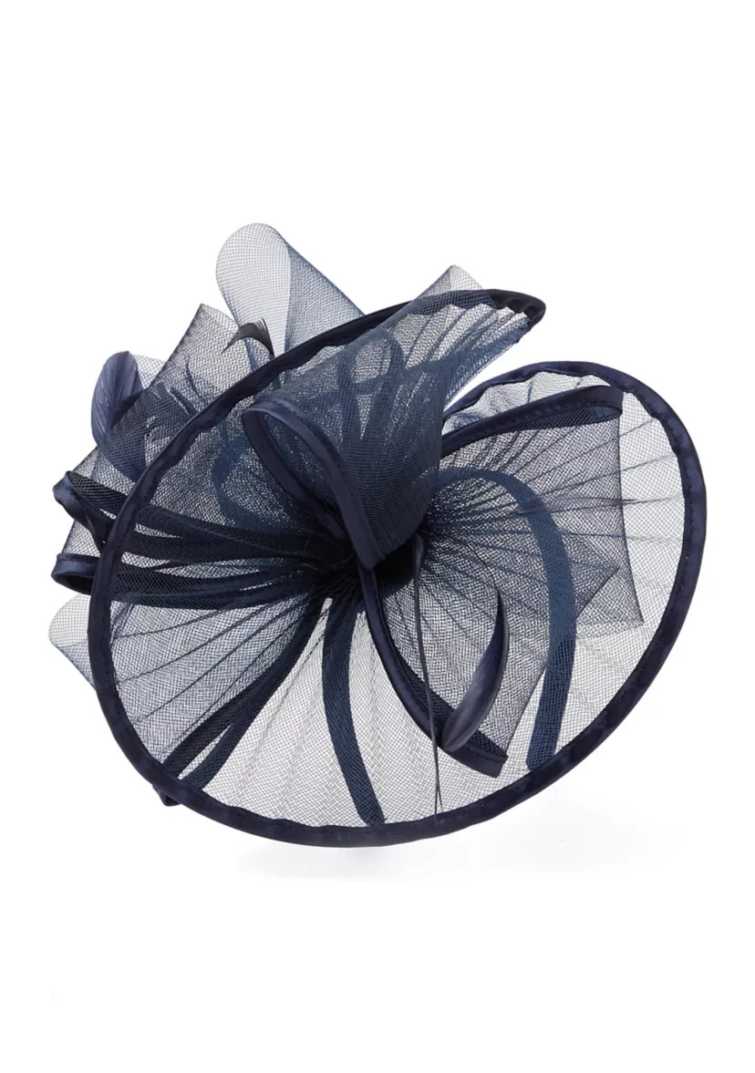 Sheer Pleated Fascinator Headband with Feathers | Belk