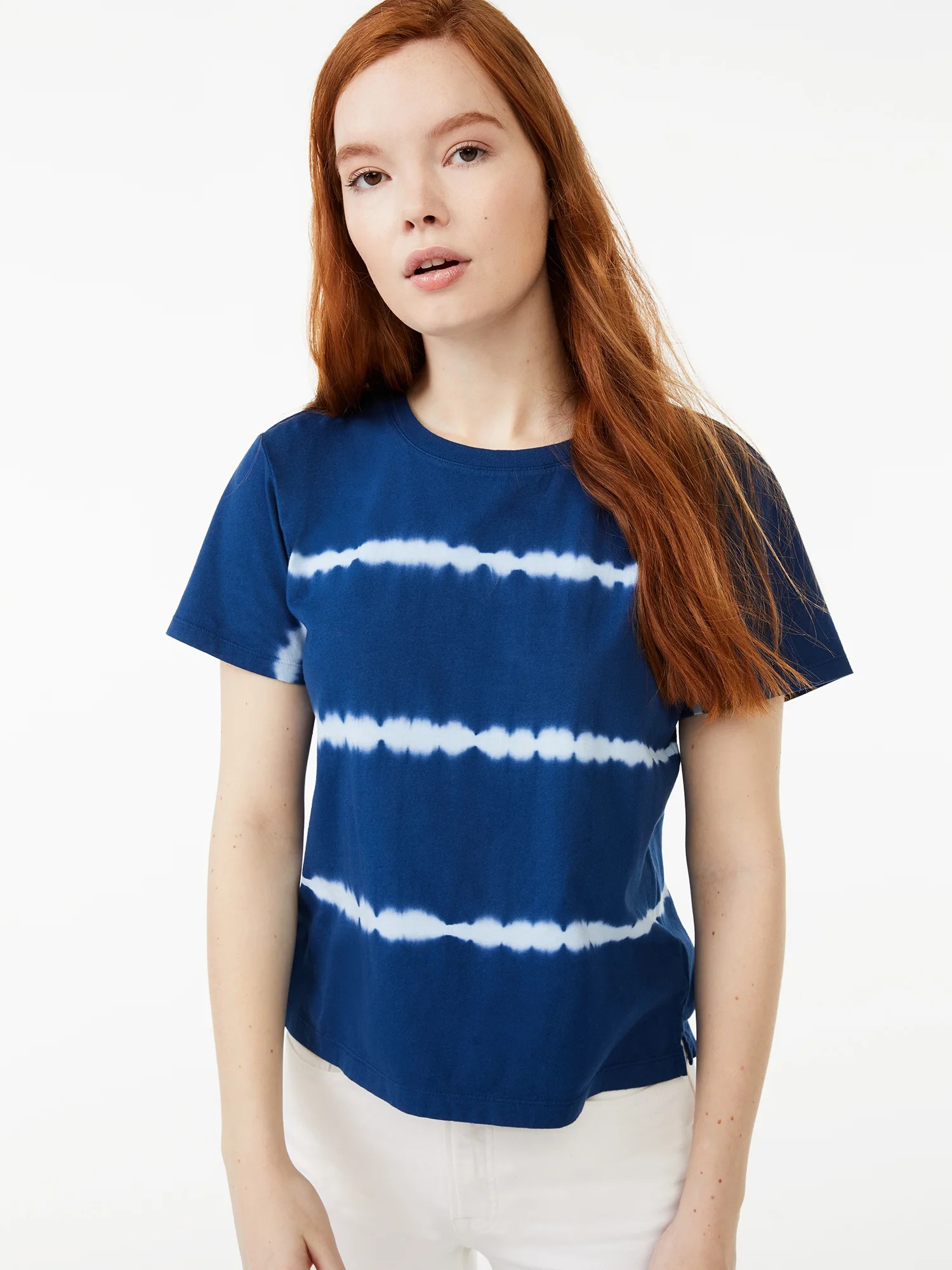 Free Assembly Women's Crop Box Tee with Short Sleeves, Sizes XS-XXXL | Walmart (US)