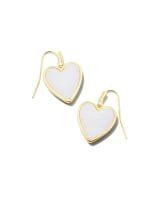Heart Gold Drop Earrings in Iridescent Drusy | Kendra Scott