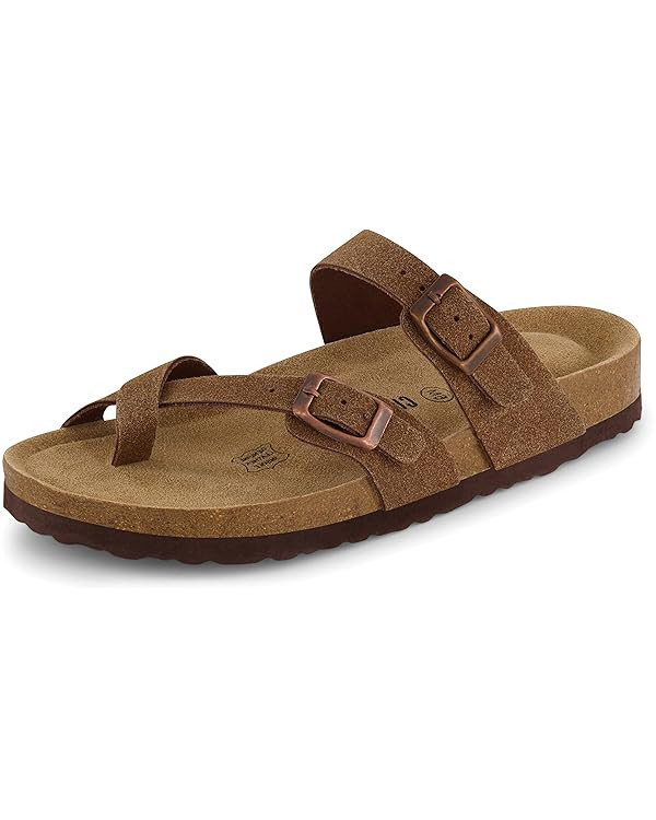 CUSHIONAIRE Women's Luna Cork Footbed Sandal With +Comfort | Amazon (US)