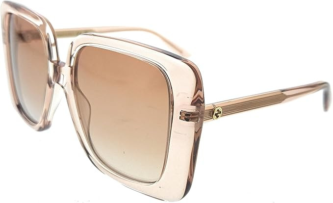 Gucci GG1314S 005 Beige/Brown Mirrored Oversized Square Women's 55mm Sunglasses | Amazon (US)