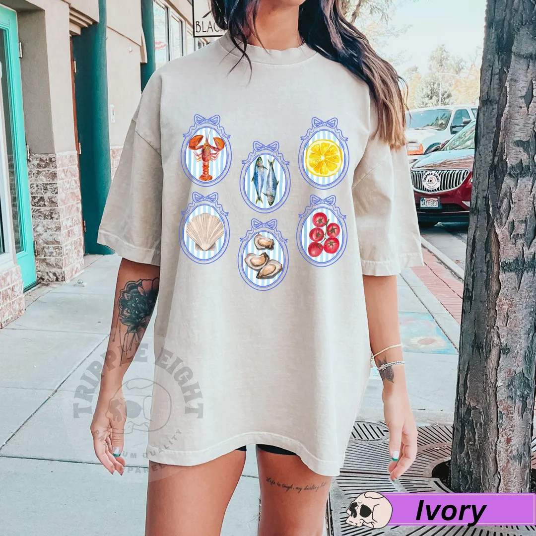 Summer Shirt, Oyster, Coastal Granddaughter, Trendy Summer, Beach Tee, Aesthetic Summer, SeaShell... | Etsy (US)