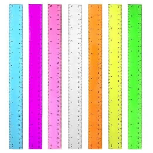 Color Transparent Ruler Plastic Rulers - Ruler 12 inch, Kids Ruler for School, Ruler with Centime... | Amazon (US)
