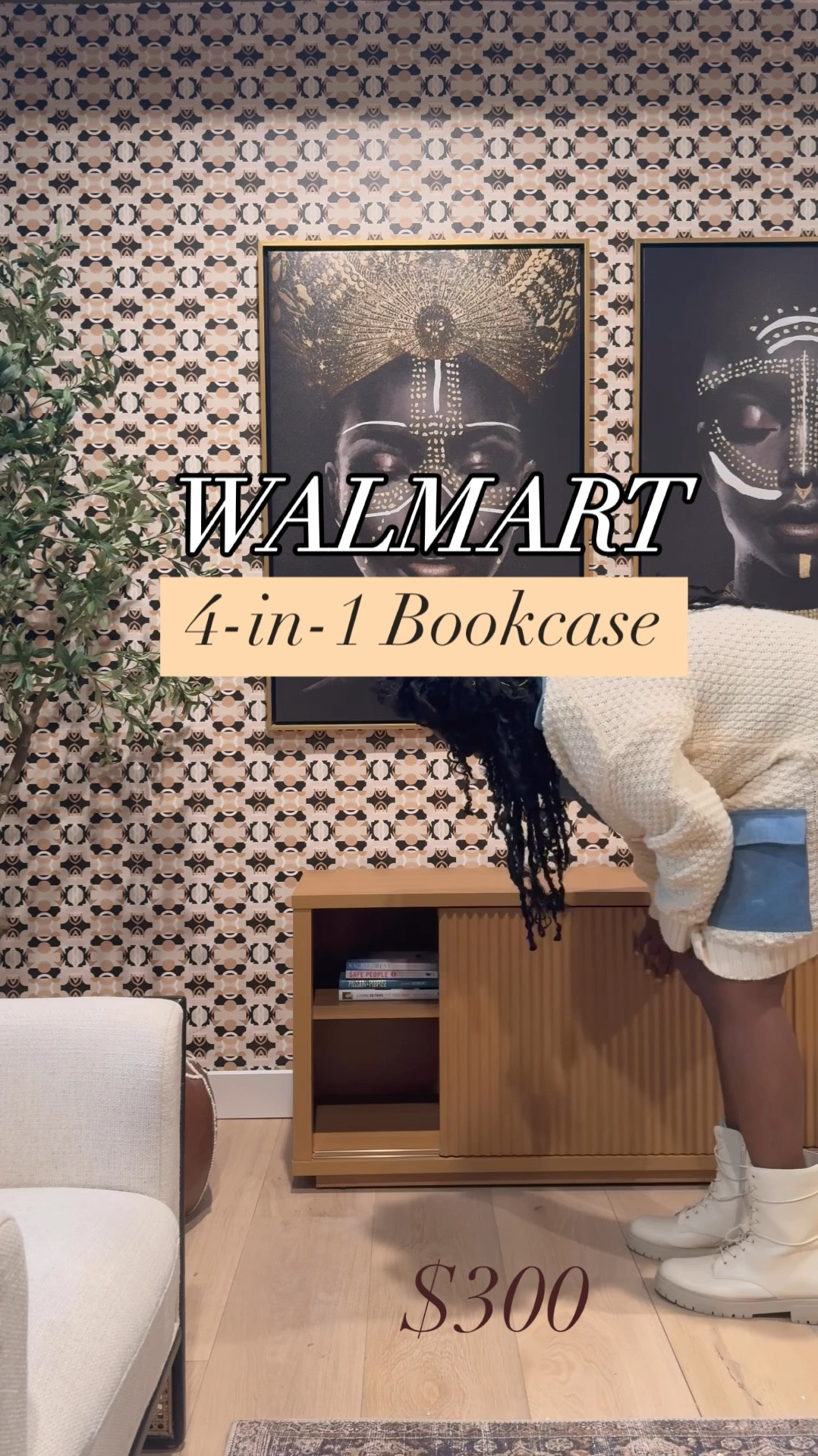 Beautiful Fluted Large Bookcase Entertainment Center #walmartfinds #walmarthome

#LTKHome