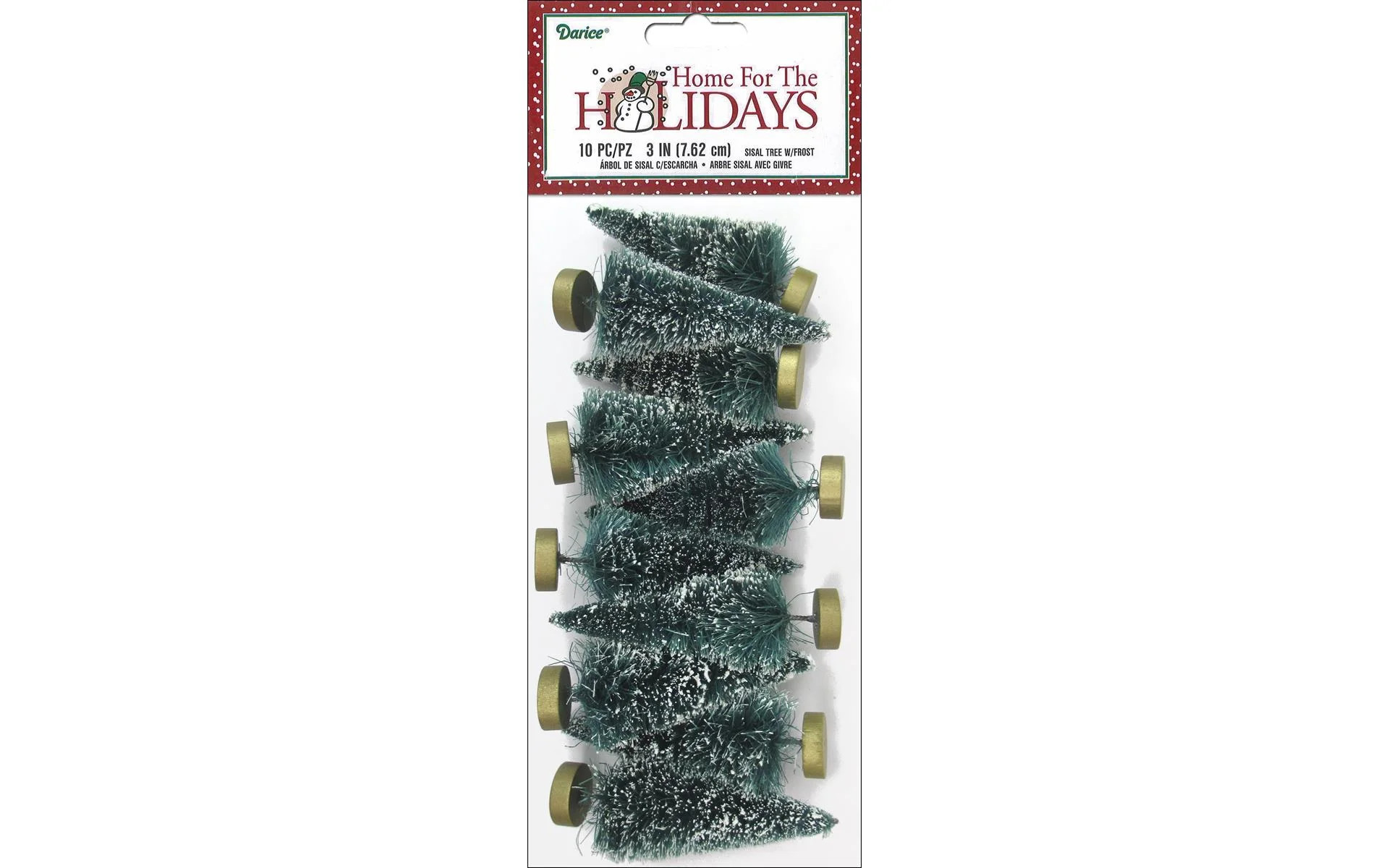 Mini Bottle Brush Trees: 3 inch Frosted Trees, 10 pack | Walmart (US)