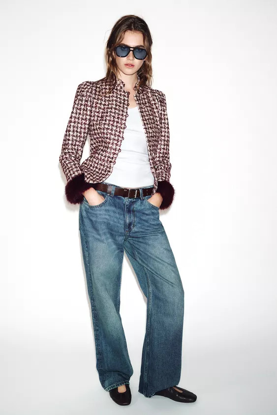 HAIRY CUFF STRUCTURE BLAZER | Zara US