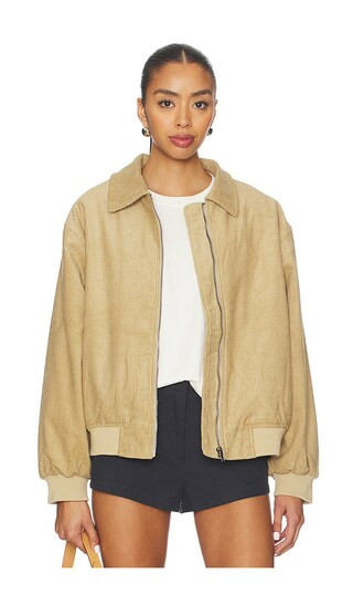 Cou Cou Bomber Jacket in Latte | Revolve Clothing (Global)