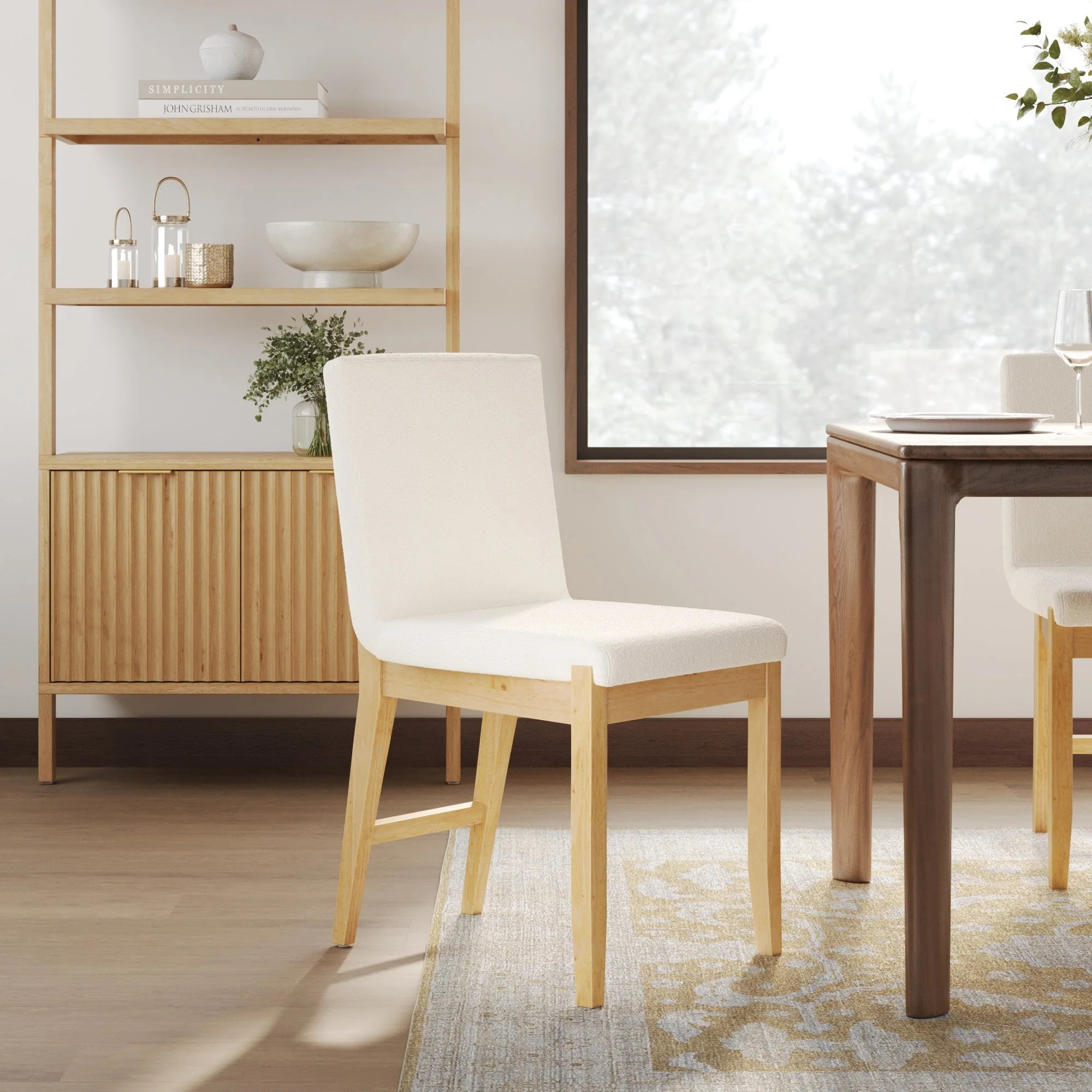 Exposed Back Dining Chair Brushed Warm Pine | Nathan James