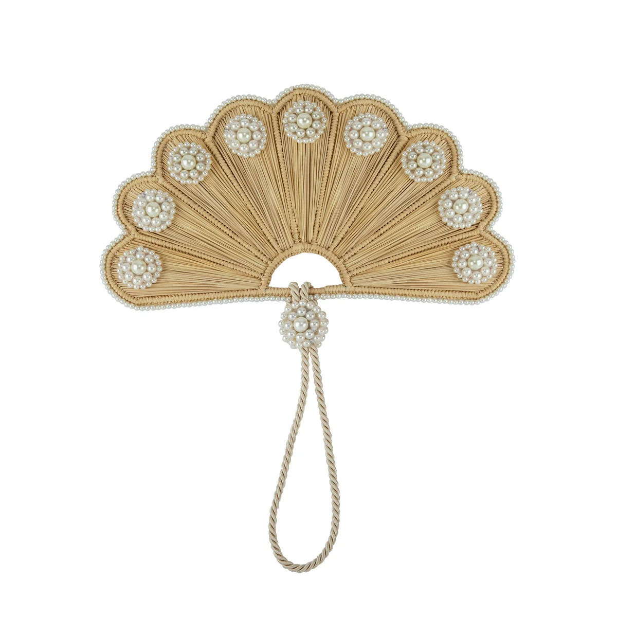 Cloud Shaped Iraca Pearl Fan | Over The Moon