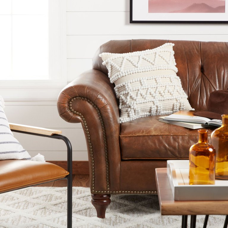 Wanda June Home Textured Zig Zag Pillow, Beige, 18"x18" by Miranda Lambert | Walmart (US)