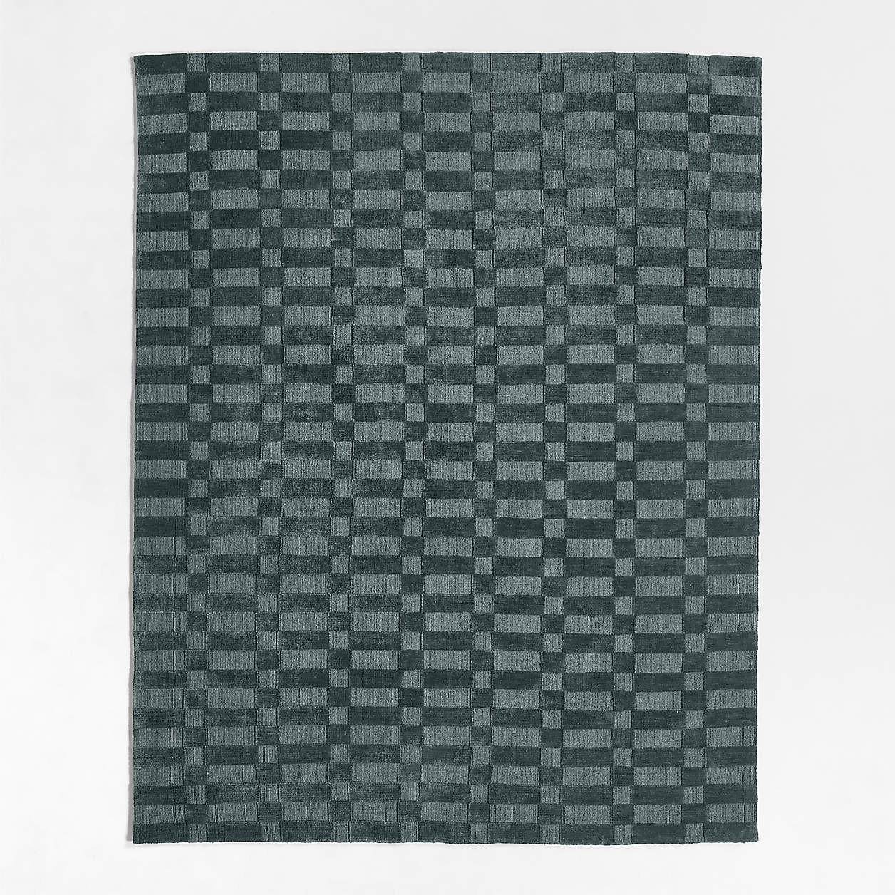 Geo Checker Slate Blue Performance Kids Area Rug 5'x8' + Reviews | Crate & Kids | Crate & Barrel