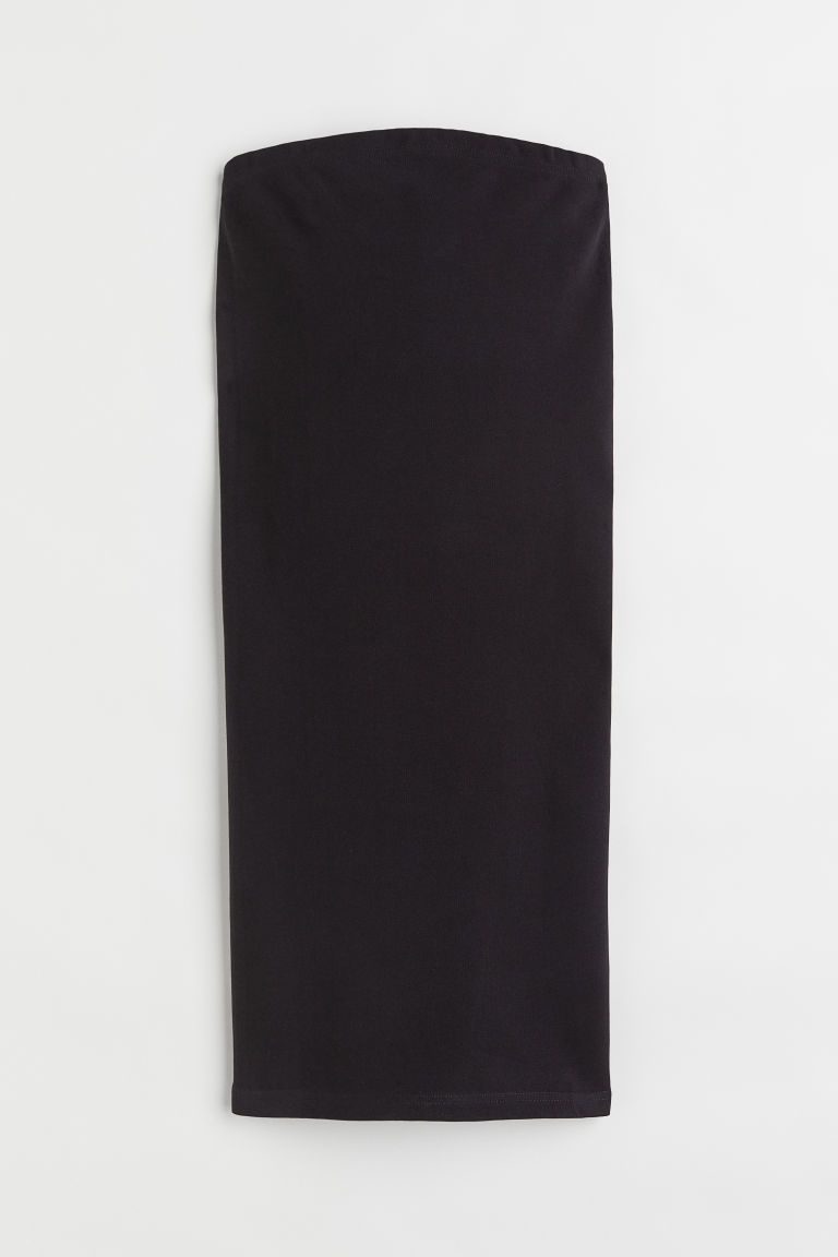 H & M - MAMA Seamless cotton jersey skirt - Black | H&M (UK, MY, IN, SG, PH, TW, HK)