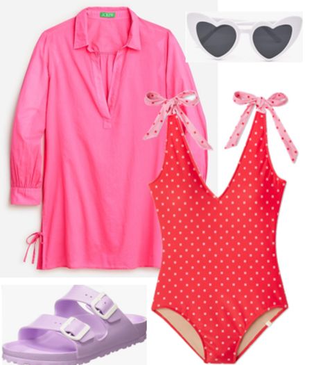 Pink & Red Vacation Swim Look ❤️💜🤍

#LTKshoecrush #LTKswim #LTKSale