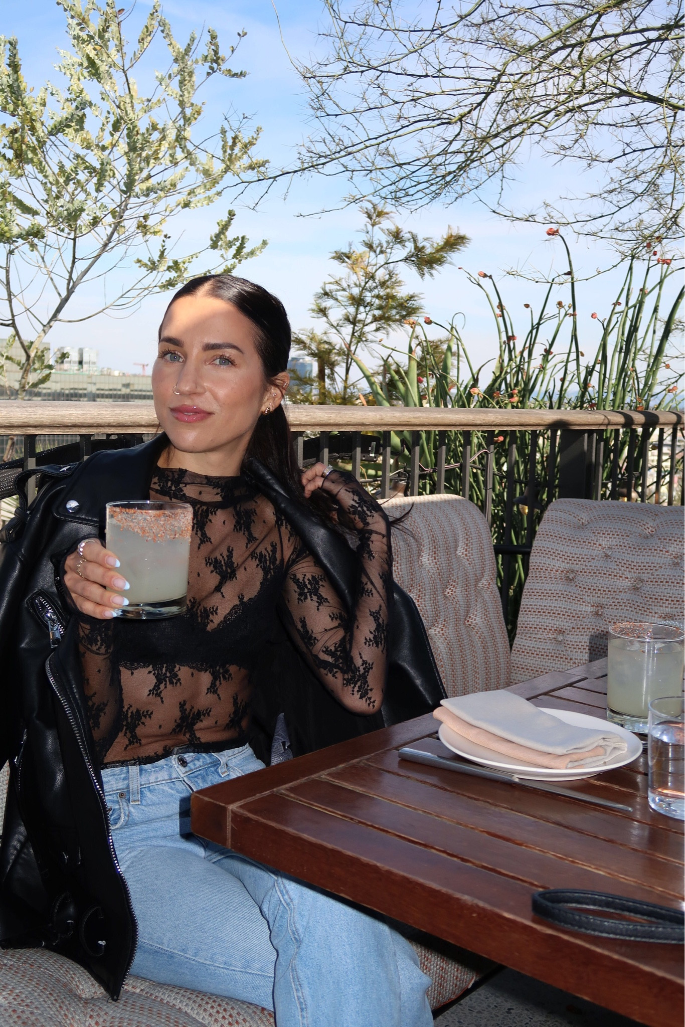 Love this outfit I wore last week! I paired an oversized moto jacket (linked similar) over a lace free people top with some of my favorite jeans and black boots! Whole outfit linked for you to shop!

Free people lace layering top, lace top, long sleeve lace top, moto jacket, oversized moto jacket, black moto jacket, trendy moto jacket, high waisted jeans, split hem jeans, light wash jeans, croissant hoops, mejuri hoops, black boots, ankle boots, spring outfit idea, trendy outfit idea, casual outfit idea  

#LTKitbag #LTKshoecrush #LTKstyletip