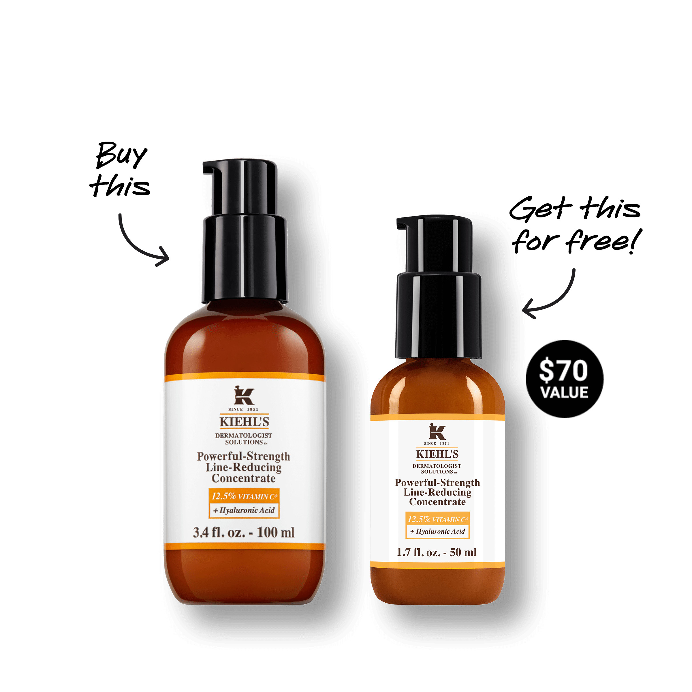 Powerful-Strength Vitamin C Serum 100ml + Free 50ml | Kiehls (US)