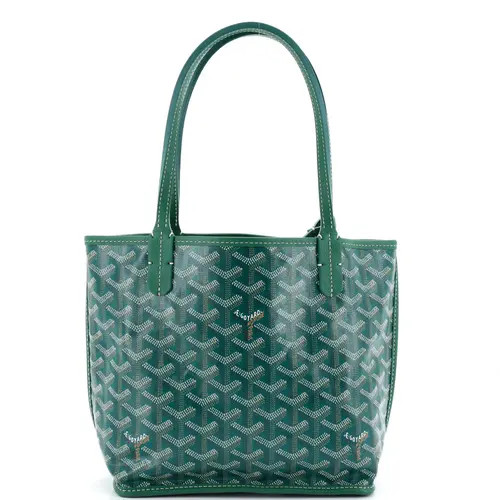 Pre-Owned Goyard Anjou Reversible Tote Coated Canvas Mini in Green at Nordstrom, Size X-Small | Nordstrom