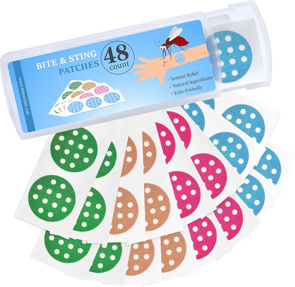 Itch Relief Patches 48 Counts, Natural Bug Bite Itch Relief Stickers for Kids, Instantly Reduce I... | Amazon (US)