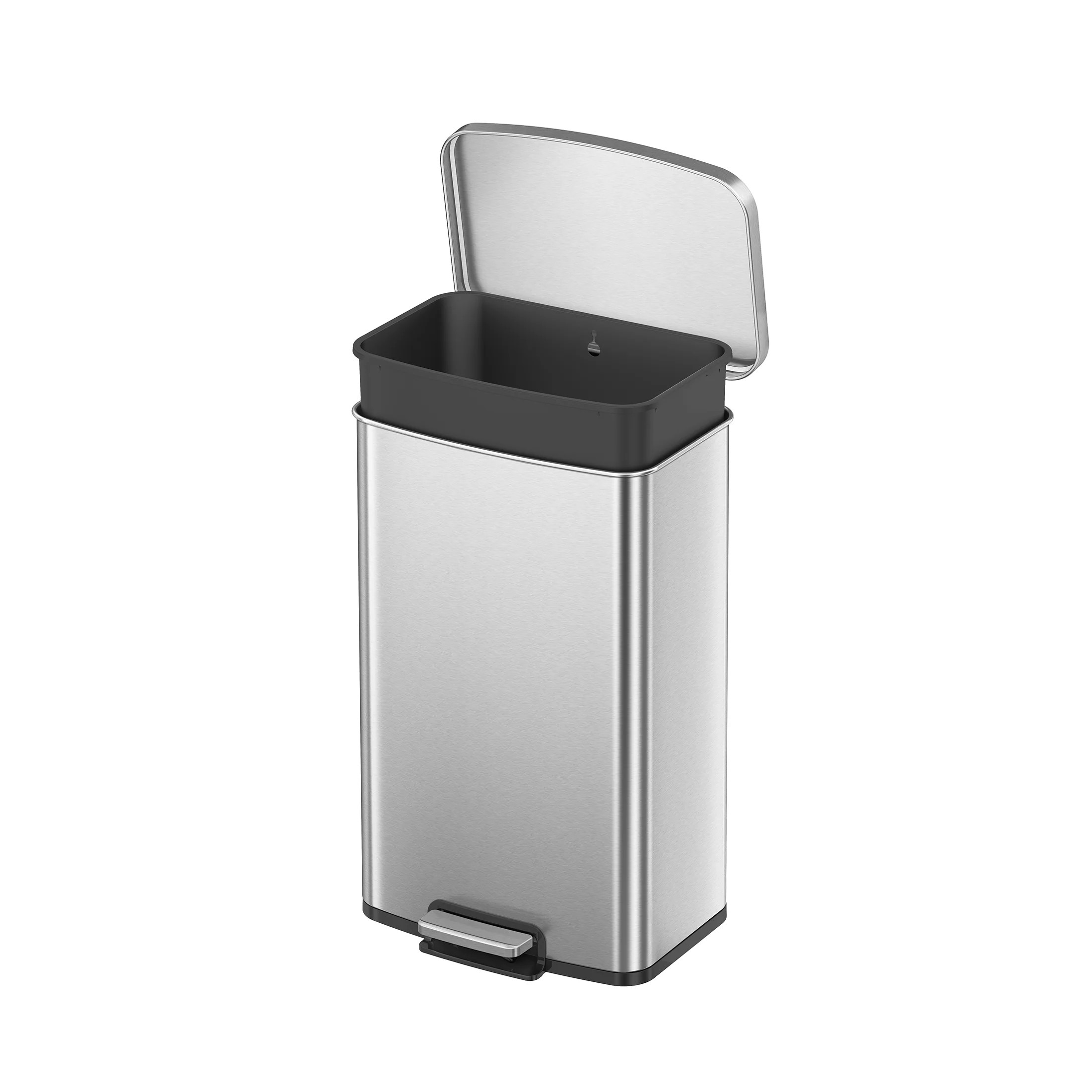 Better Homes & Gardens Kitchen Trash Can, 13.2 Gallon Stainless Steel Step Garbage Bin with Soft ... | Walmart (US)