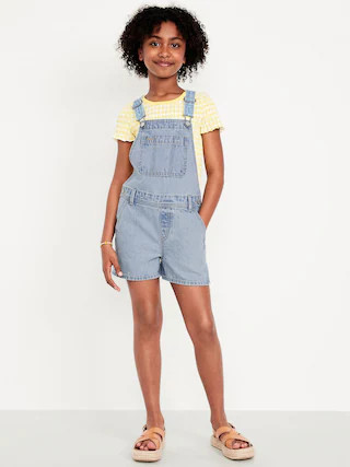 Baggy Jean Shortalls for Girls | Old Navy (CA)