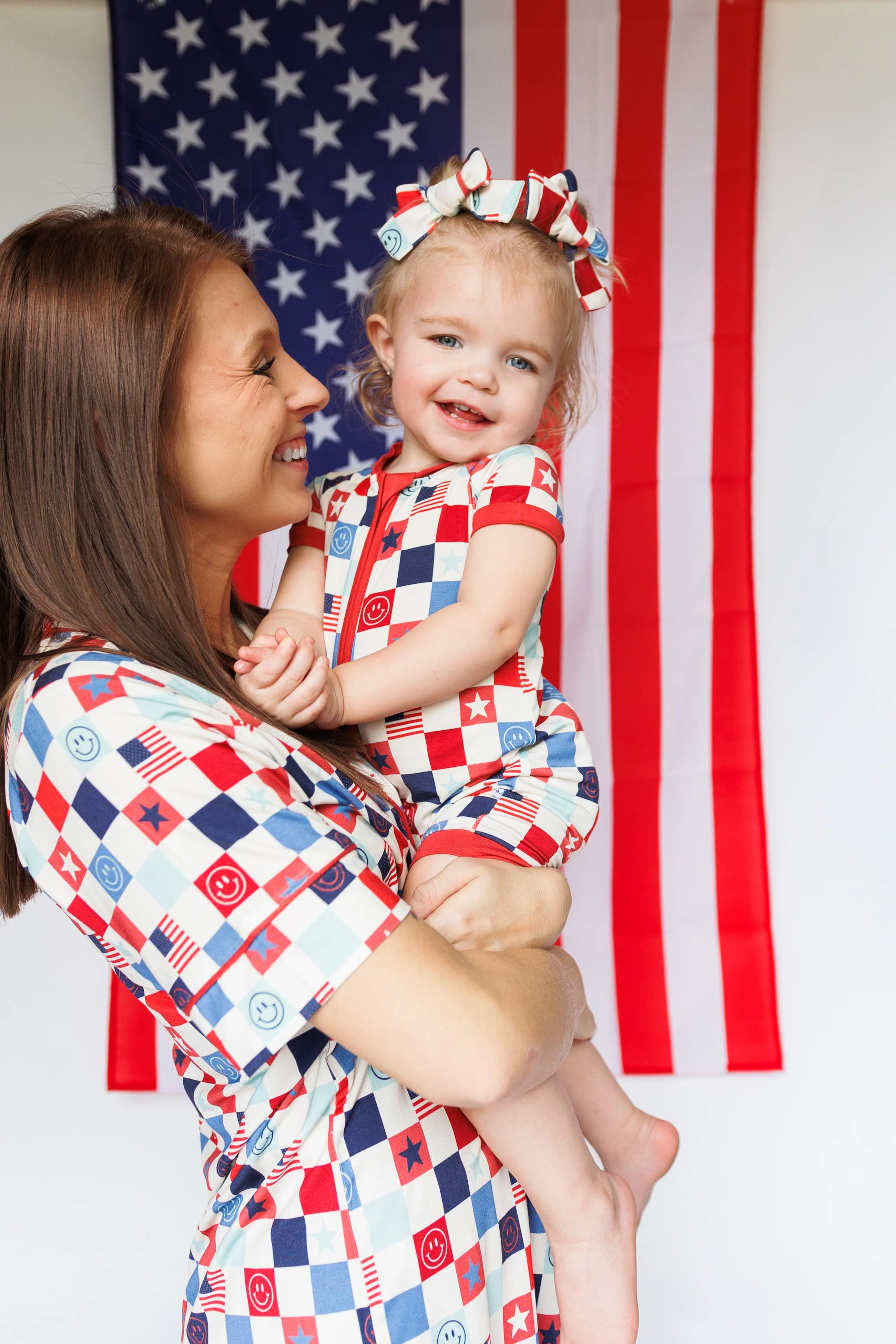 HOME OF THE FREE CHECKERS WOMEN’S RELAXED FLARE DREAM SET | Dream Big Little Co.