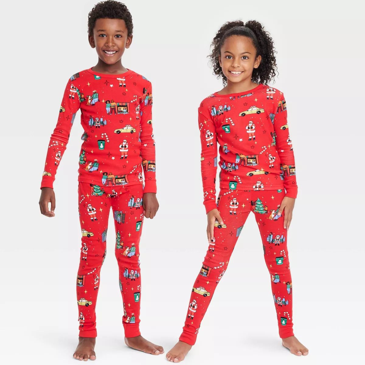Kids' Holiday City Matching Family Pajama Set - Wondershop™ with Frances Marina Smith Red 4 | Target